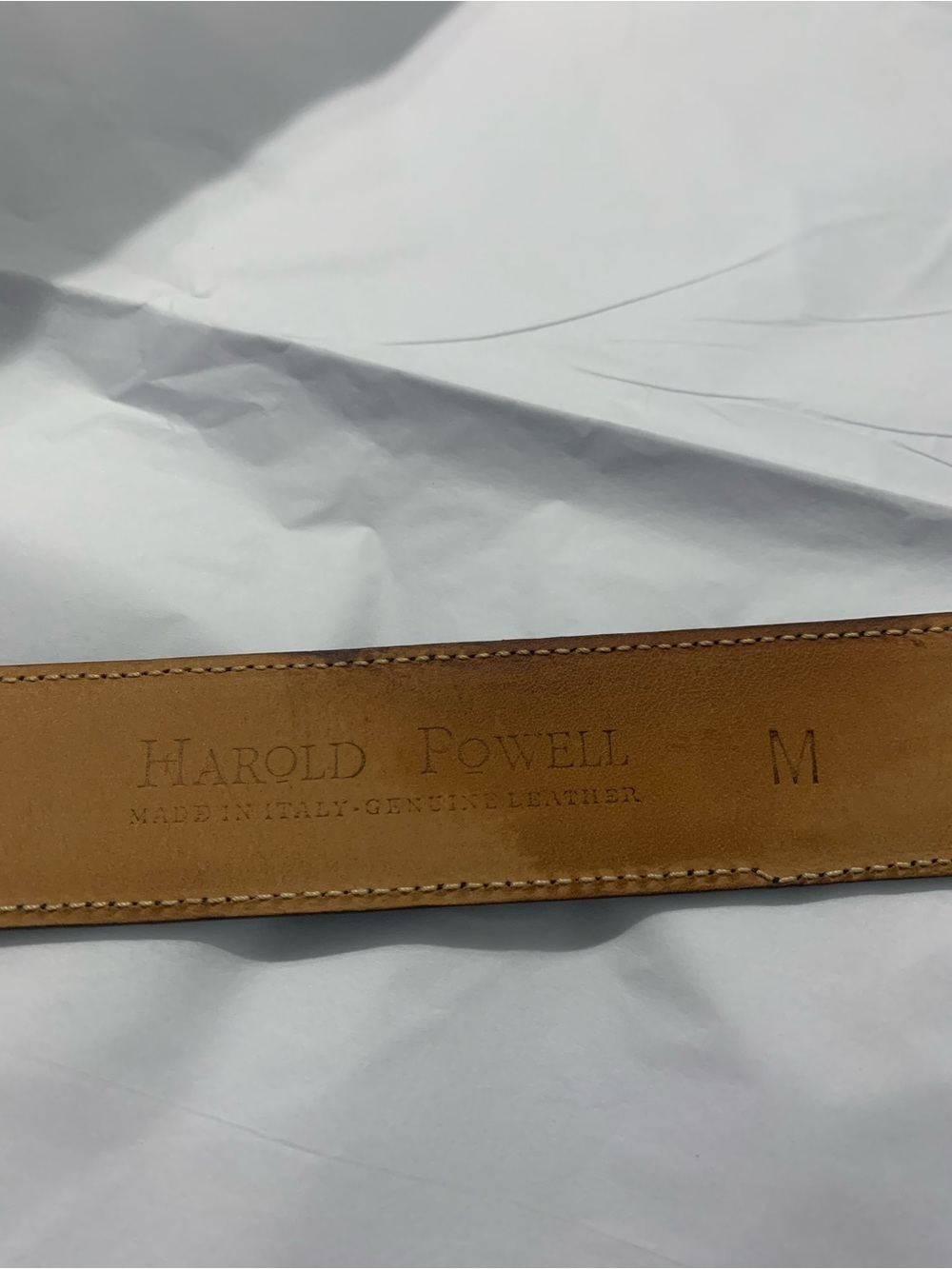 Harold's Powell Black Leather Belt with Bamboo-Style Buckle - Picture 12 of 16